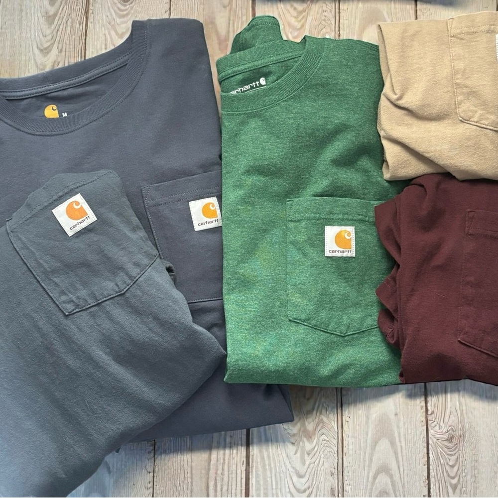 Carhartt Men's Long Sleeve Tees - Gray, Green, Tan, Maroon